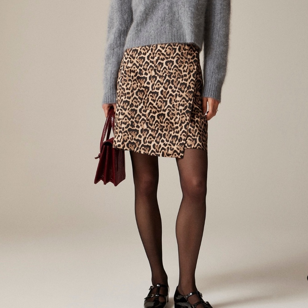 J. Crew Animal Print Mini Skirt
